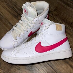 Nike White and Pink Athletic Shoes